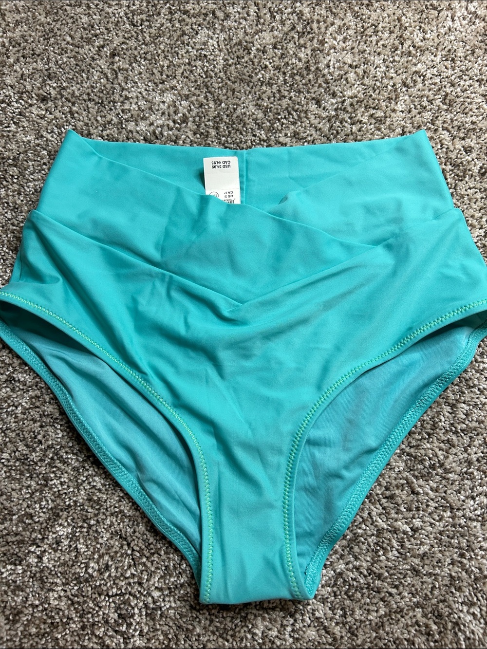 NWT Aerie Crossover High Waist Full Coverage Bikini Bottom Size S